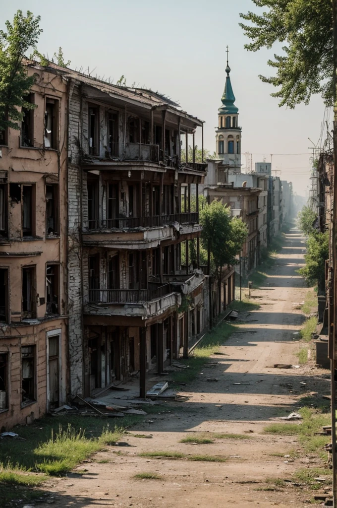 Create the abandoned town in Ukraine