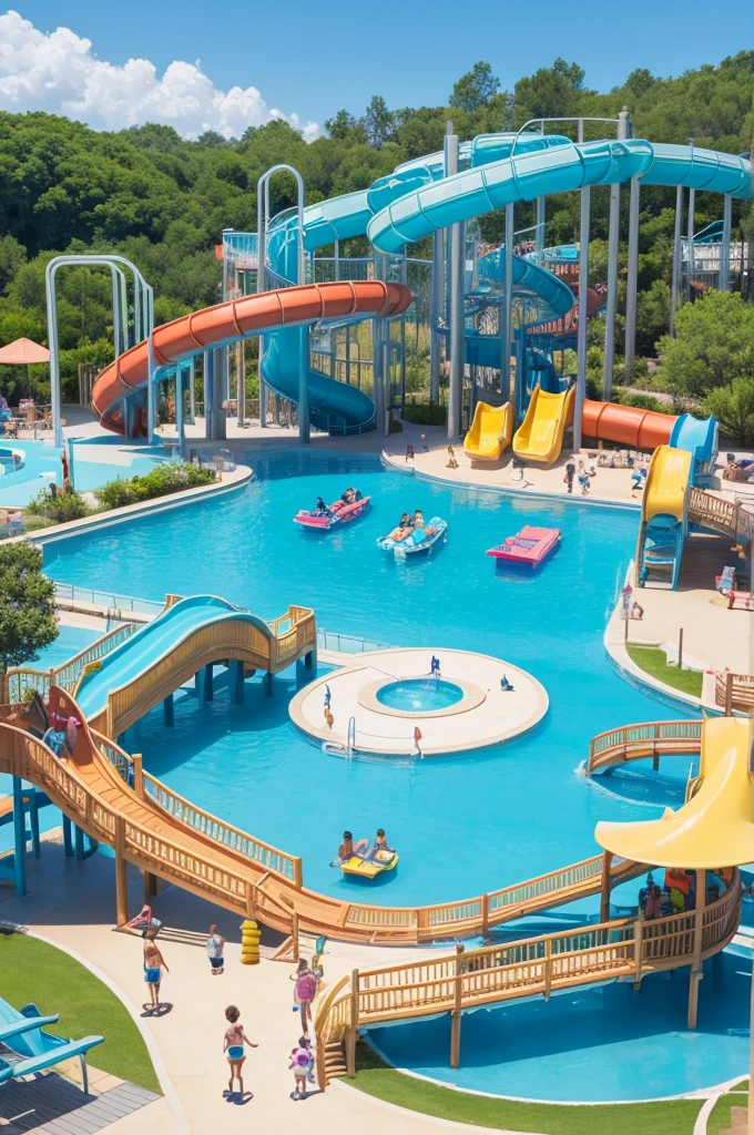 chat, create an image of a really fun water park that has a sign with the name splashville on the front 