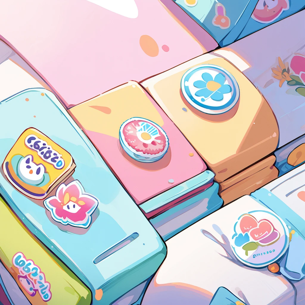 (masterpiece, best quality:1.2),alone, Flower logo,illustrator, sticker