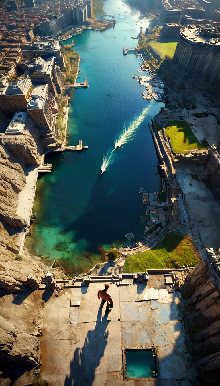 bird’s-eye view, Zeus looking down, Earth below, midday, bright, expansive, omniscient, protective, watchful, divine gaze, dynamic,dramatic,cinematic,highly detailed,4k,realistic,photorealistic,professional lighting,chiaroscuro,dark,gritty,grunge,powerful,intense,epic