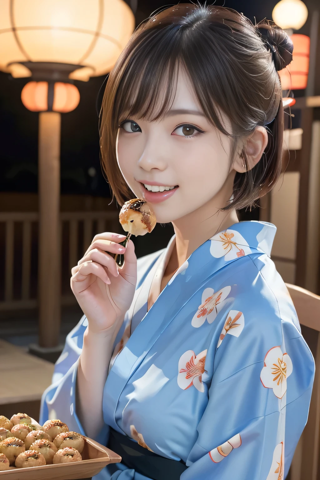 最high quality、high quality、Best image quality、8K、最High resolution、High resolution、最high quality、masterpiece、RAW Photos、Full body photo、Detailed and realistic human body、Detailed and realistic skin、Realistic face in every detail、Realistic fingers in every detail、(Perfect and beautiful hands、thumb1reference4)、((Beautiful Japanese Woman))、(Holding a sausage)、((60 year old beautiful mature woman))、(Strings are being pulled from the ends of sausages.)、(Transparent thread coming out of the end of the sausage)、((Licking a sausage))、(Slim and perfect figure)、(Drooling from the mouth)、((Colorful(Flower pattern kimono))、((Pulling a thread from the mouth))、((Lying on a futon))、