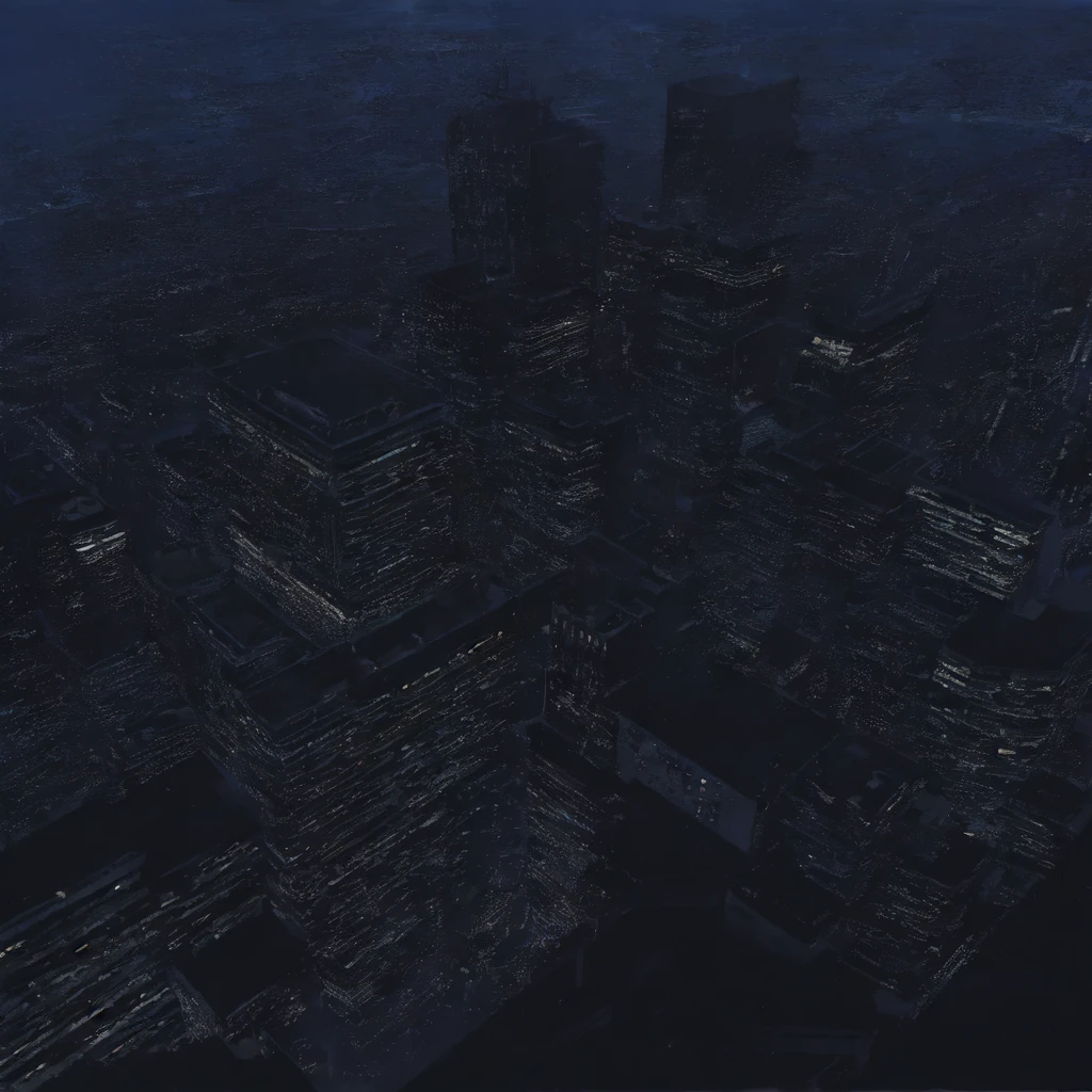 A high view of a city, high angle shot, monochrome, manga style, colorless, night time, manga art style, by murata, manga background 