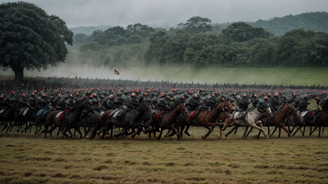 Two enemy Roman armies meeting in the field in the present day