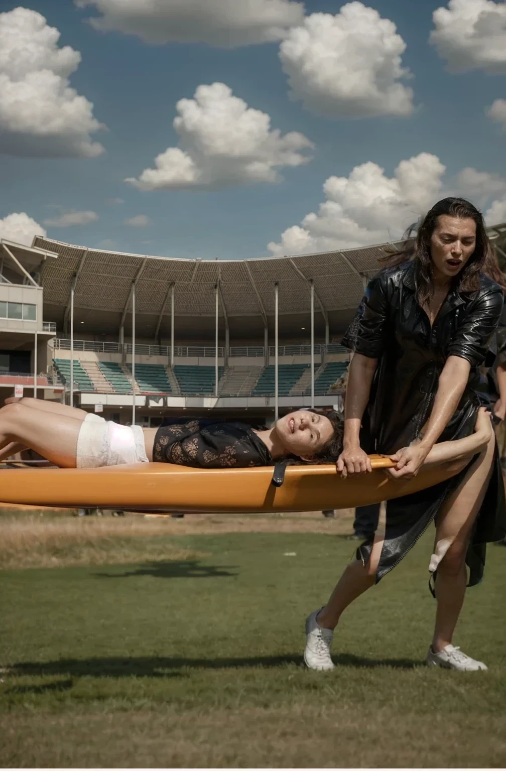 behind the school's sports venue