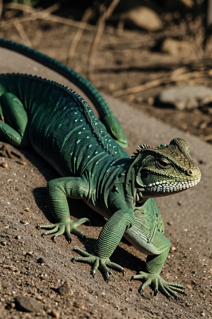 Lizard with black shirt 
