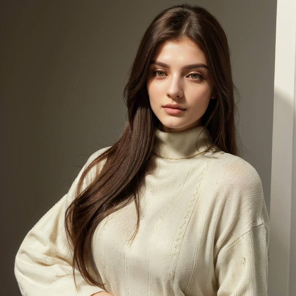 Arafed woman with long hair and turtleneck top., Anastasia Ovchinnikova, pale skin persian girl, Yelena Belova, extremely beautiful face, olga buzova, beautiful and attractive face, Perfect face ), Alina Ivánchenko, Anna Nikonova aka Newmilky, wonderful dark hair, Style of Julia Razumova, beautiful attractive face
