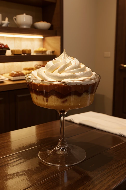 Create a 3D image of gourmet desserts 
, that is classic and encourages clients to a calm and safe environment that provides a youthful atmosphere and that shows that we accept the freedom of everyone