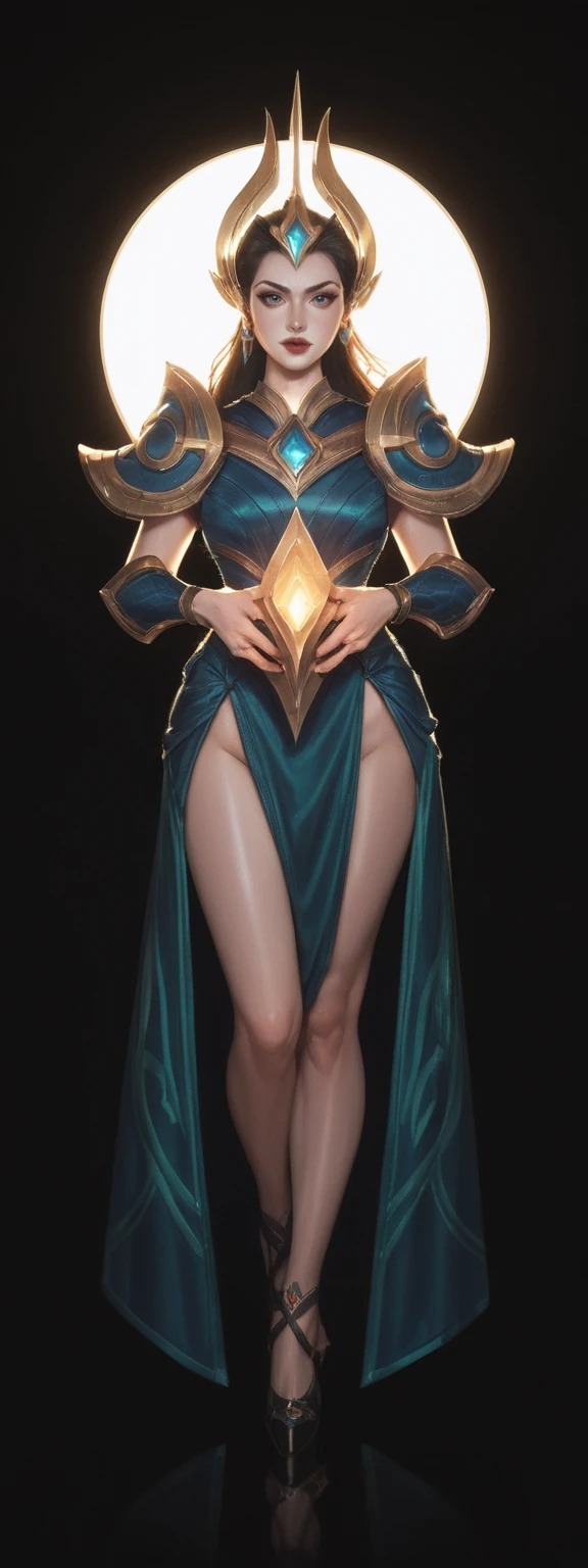 realistic, score_9, score_8_up, score_7_up, score_6_up,
1girl, solo, from front, full body, RekSai \(league of legends\), black background, makeup, sidelighting, backlighting, glowing,