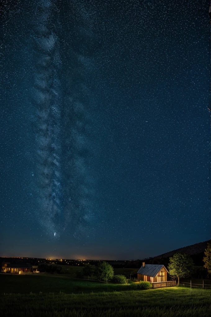 realistic starry night