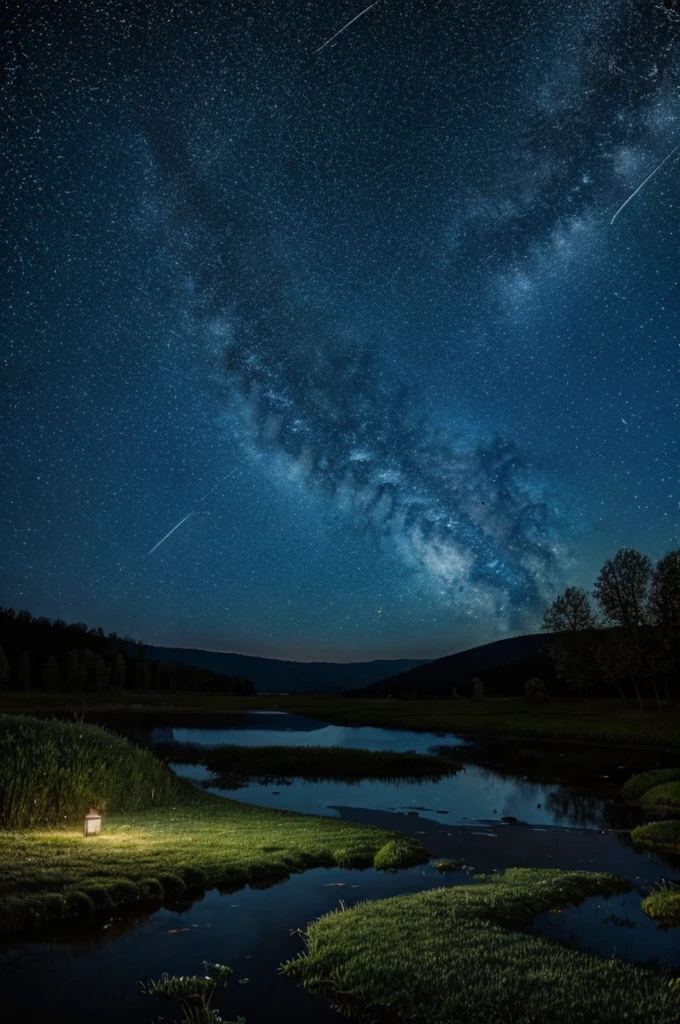 realistic starry night