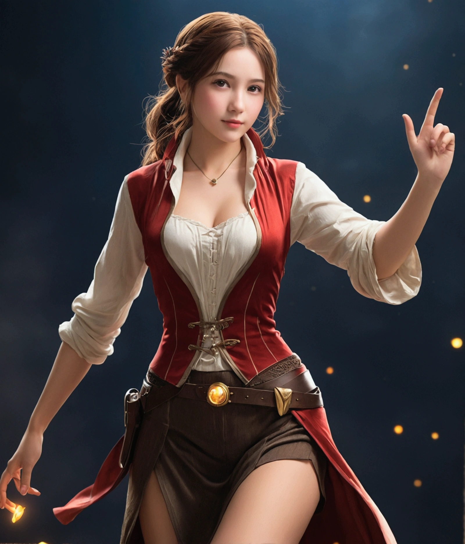 I want you to show the girl in the image in full body
