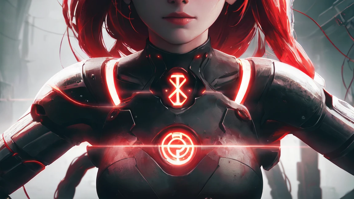 1mechanical girl,((ultra realistic details)), portrait, detailed face,global illumination,GlowingRunes_red, shadows,rim lighting,octane render, 8k, ultra sharp,metal,intricate, ornaments detailed, cold colors, egypician detail, highly intricate details, realistic light, trending on cgsociety, glowing eyes, facing camera,helmet, white plastic, neon details, machanical limbs,blood vessels connected to tubes,mechanical cervial attaching to neck,wires and cables connecting to head,blood,killing machine,