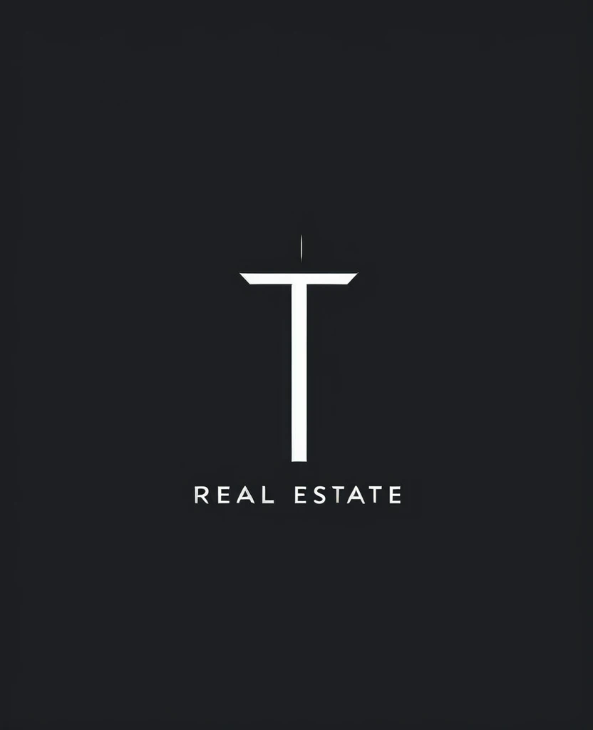 Letter T real estate logo minimalist simple design