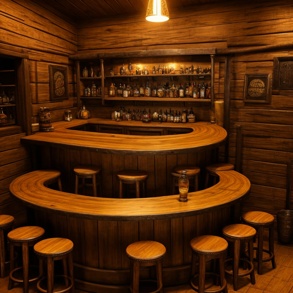 A realistic cinematic background of a wild west bar