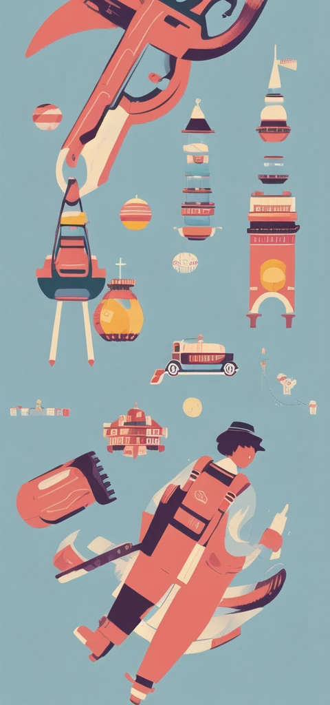 1 ダックスフンド （（flat illustration））, Baiyun，minimalist style, Light blue background, anime style, high quality, high details, high details ロゴマーク