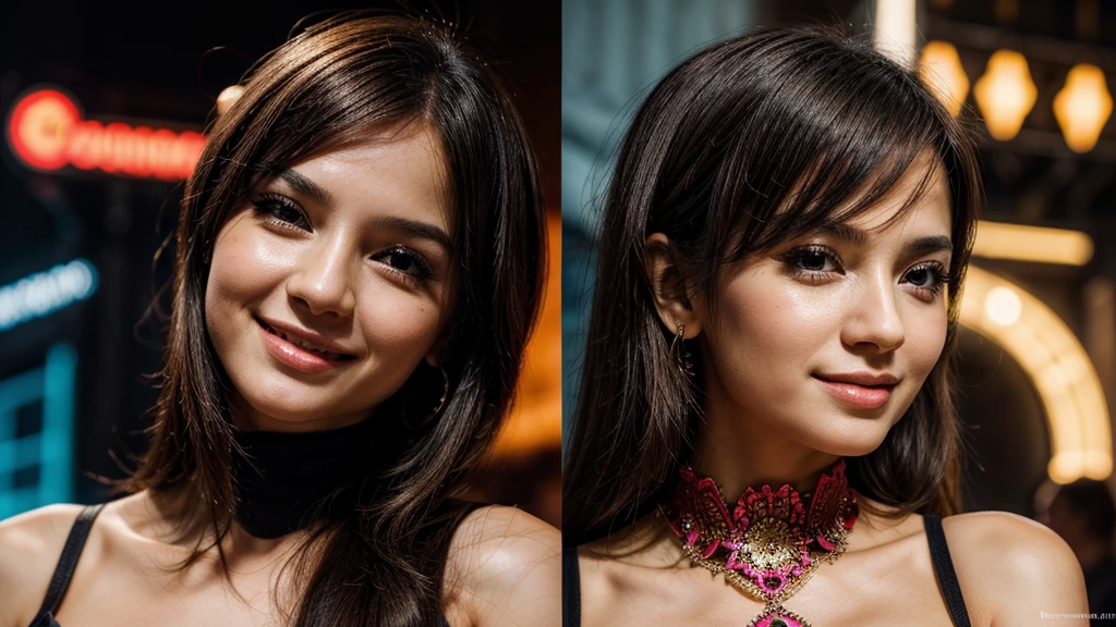 The thumbnail image is a young girl aged 25, Elegant face, Bright smile, face as if feeling the music. Background font "Turkish pop" at the top is highlighted in bold, stylized text nhỏ hơn "2024", stylized text "Turkish Remix" at the bottom. The vibrant color combination of the pop music genre creates a vivid and attractive picture. Honest images, clear details, Highlight the girl's beauty and emotions.