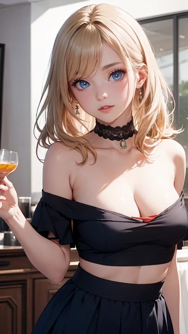 (masterpiece),(premium:1.2),1 girl in,(masseter piece:1.3),exquisite details, Highest quality 8K resolution, ultra detailed, realist, vibrant colors, soft tones, With warm and soft lighting,(Black Off Shoulder Knit:1.3),(Long green skirt,) (short blonde two-tailed hair:1.3),(hair parted in the middle:1.3),(Glowing hair),(dark blue eyes:1.3),White skin, hair clips,I&#39;I&#39;ve been looking at the distant landscape since I was a , and now I can still see their colors.He&#39;Shown on a pure white wall..He entangles the cool wind and takes you with me.Honey so sweet.I grab the boundless dream in both hands and roll around. I&#39;ma a little crazy on the road me&#39;m in, Waiting&#39; for sunrise whenever, whenever(or my dream)
I want to melt into your sweet, Sweet smile.destiny grabs me.He&#39;s confused, but I can hear it discreetly.That place is calling.