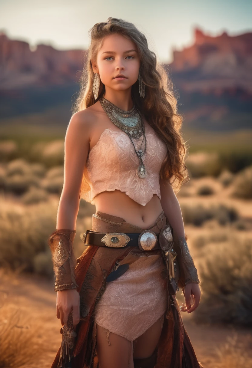 ((full body photograph)) of young beautiful girl, perfect symmetrical face, jewelry, (((((nude))))), armed female hunter warrior, (((wild west))) environment, Utah landscape, ultra realistic, concept art, elegant, ((intricate)), ((highly detailed)), depth of field, ((professionally color graded)), soft ambient lighting, dusk, 8k, art by artgerm and greg rutkowski and alphonse mucha, ((((nude vagina exposed)))), nude, (((SEATING BACK legs open ))) (((((vagina exposed)))))