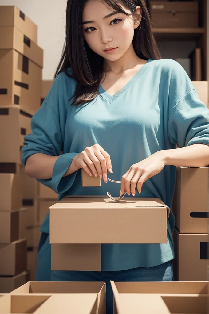 I want you to manage a donation bazaar in pixalart with people moving boxes