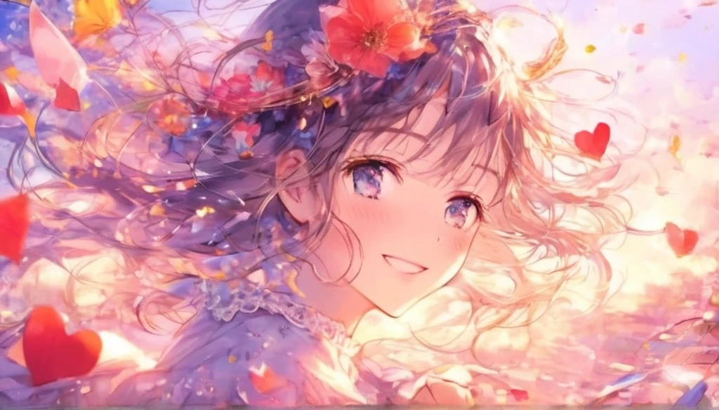 Recovering from a beautiful smile girl、The beautiful lyrics and melody express the emotions of falling in love again.
