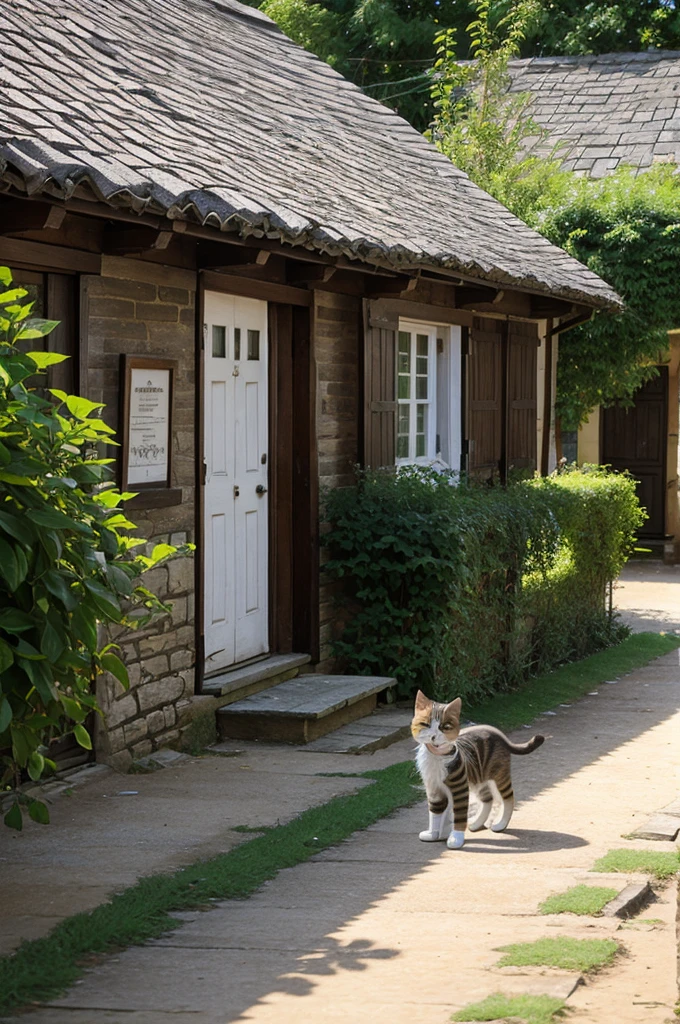 A kitten a small village