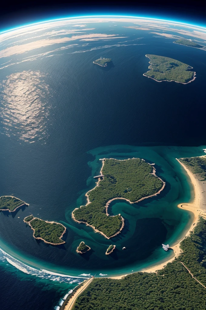 Graphisme d’un monde open world futuriste et fantastique 