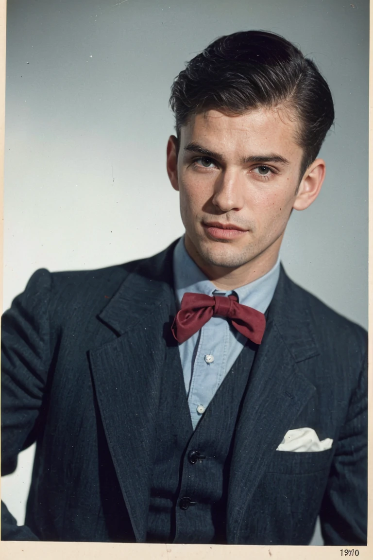 realistic color photo 1900s of handsome men ,mall