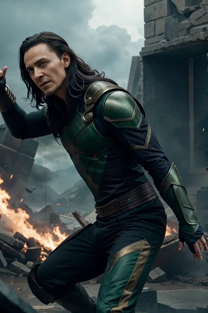 Loki defeating Thanos
