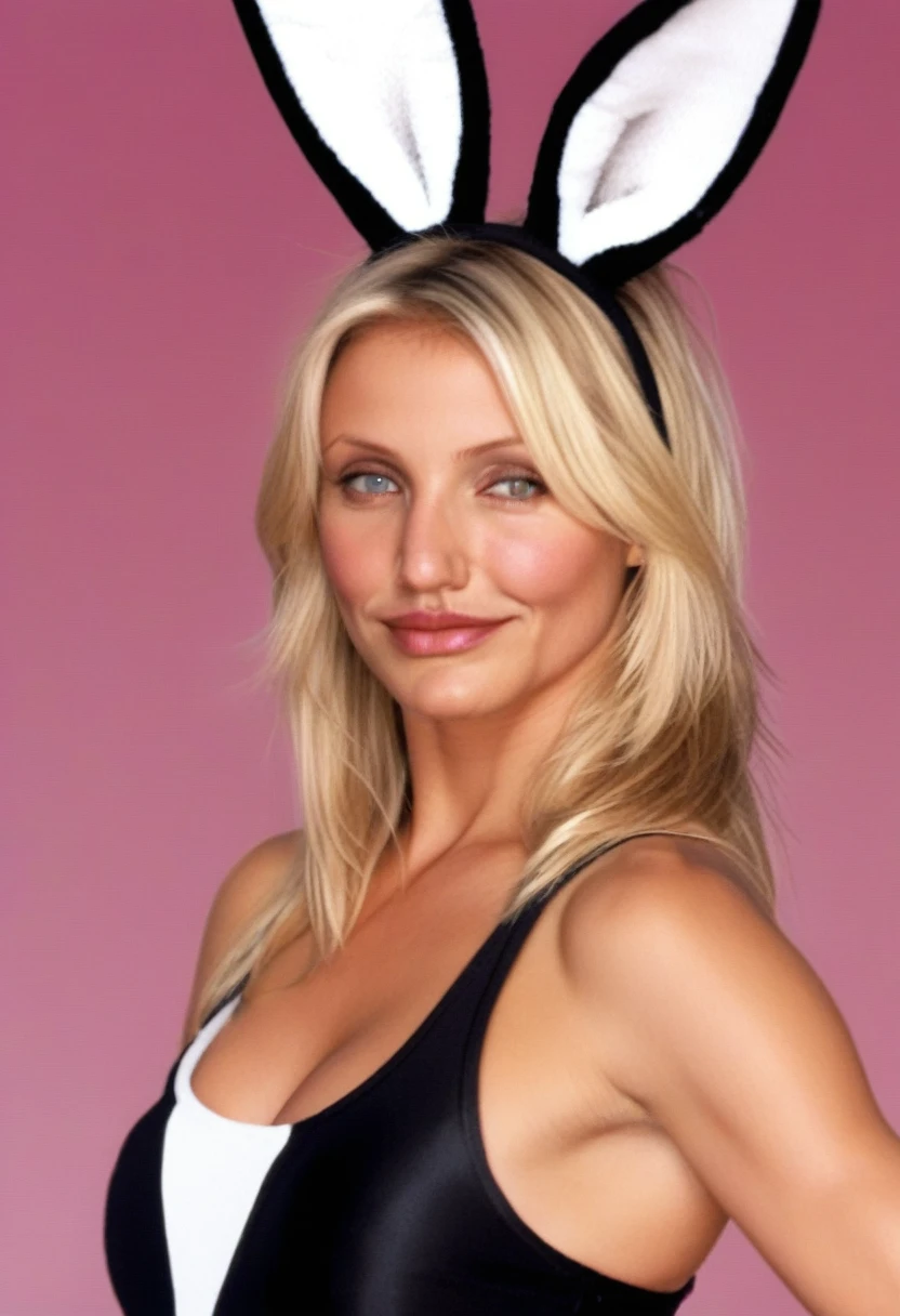 CameronDiaz, leotard, rabbit ears, rabbit tail, Playboy Bunny suit,