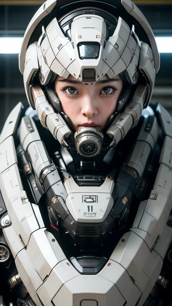 最high quality非常に詳細, Advanced Details, high quality, 最high quality, High resolution, 1080P, hard disk, beautiful,(War Machine),(headgear),See the big picture,beautifulサイボーグ女性,Mecha Cyborg Girl,BATTLE MODE,Mecha Body Girl　8k 　 girl　Sweaty face　Droopy eyes　short hair　　boyish　Steam coming out of my head　My hair is wet with sweat　Black Hair, Steam coming out of the mouth　whole body　I can see the vagina