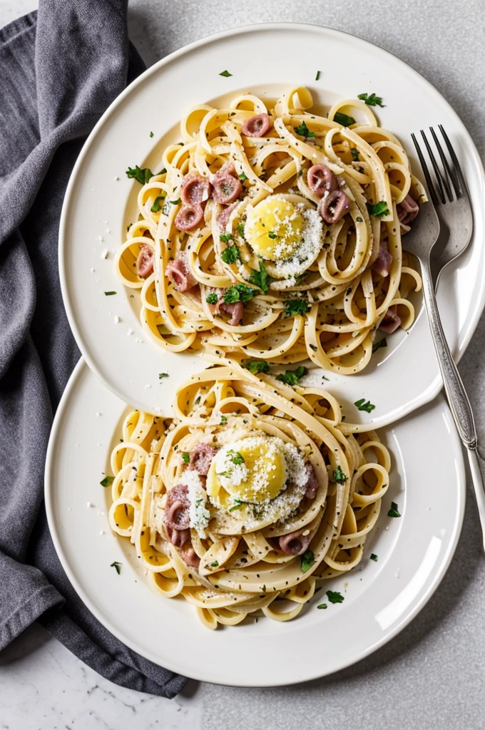 Carbonara on a plate