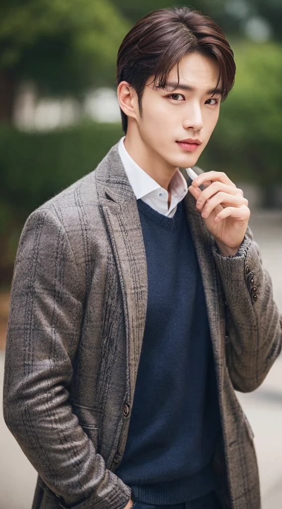 Intelligent handsome man