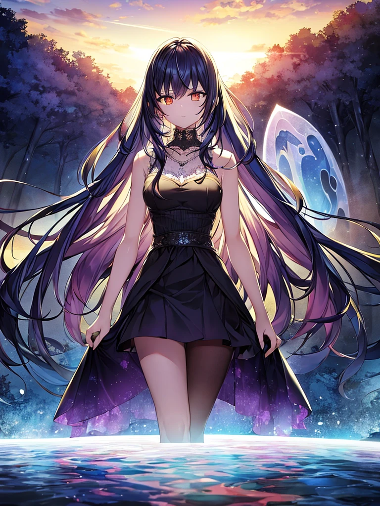 sketch (Character design sheet, same characters, whole body, Three-View, front, ~ ~ ~ ~ side, return),(Very bright:1.1), Sunset background, [1 Girl:7], (Tilt your head:1.2), ([sketch|watercolor \(Moderate\)]:1.15),Chaotic Abstractionな背景, Vector Trace, グラデーションブレンディング and whole body, Artistic elements add depth to the work. The overall atmosphere is creepy and nightmarish...., With a unique artistic touch. This movie is、The dark and crazy world of horror movies depicted in HD., Evoke visual stimuli and aesthetic sense, that will terrify and excite the audience....,watercolor画, （Lightless, Eyes without highlights, evil eye, An ugly person with white eyes, that&#39;Red eyeliner）,whole body絵, Wearing a maid outfit （Gradient braided hair, (Light purple hair), (Ink blotches:1.1), (pale:1.2),(Light purple:1.2),(Light green:1.2)　Adult features,expensive, Wearing black tights,Green Eyes, The skin is hidden　and maid, The background is a dark and desolate landscape, Horror movie atmosphere. Her figure is very beautiful, Emphasizing the dark and crazy elements. Skillfully expressing the effects of light and shadow, detailed, The face and expression of the black costume are also carefully drawn....,sketch (Character design sheet, same characters, whole body, Three-View, front, ~ ~ ~ ~ side, return) 1 female, Nervous,Cowboy Shot,,(Very bright:1.1), White Background, [1 Girl:7], (Tilt your head:1.2), ([sketch|watercolor \(Moderate\)]:1.15),Chaotic Abstraction