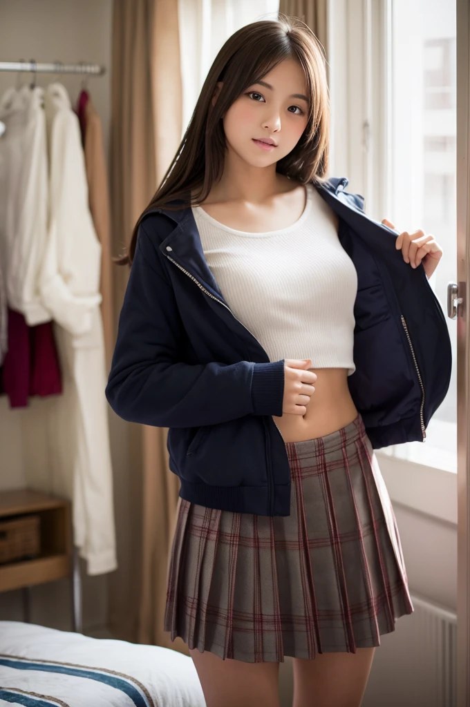 High school girl changing clothes erotic