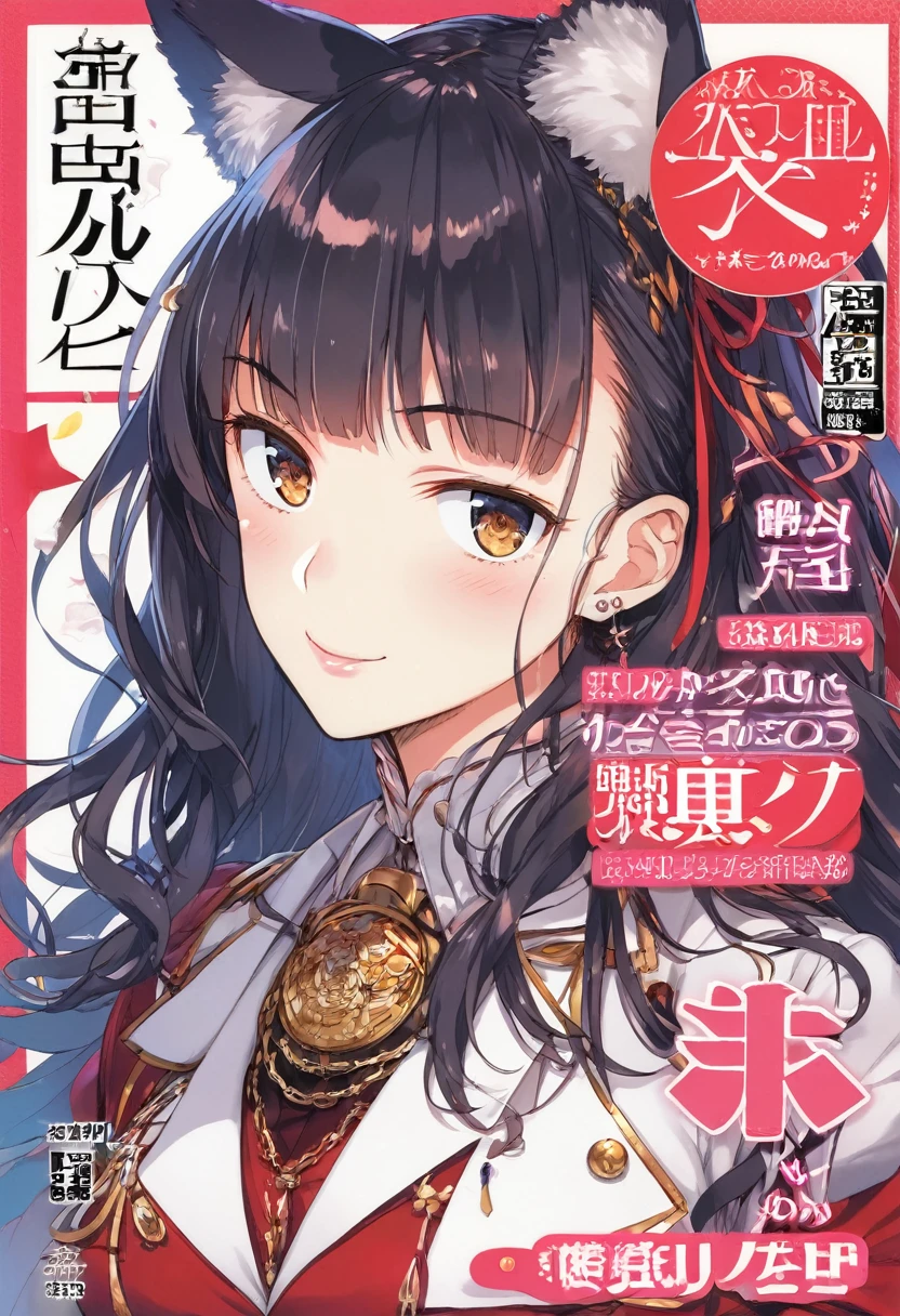 High-quality illustrations, doujinshi cover_page, highres, absurdres, The story of the meeting of a girl and a wolf,