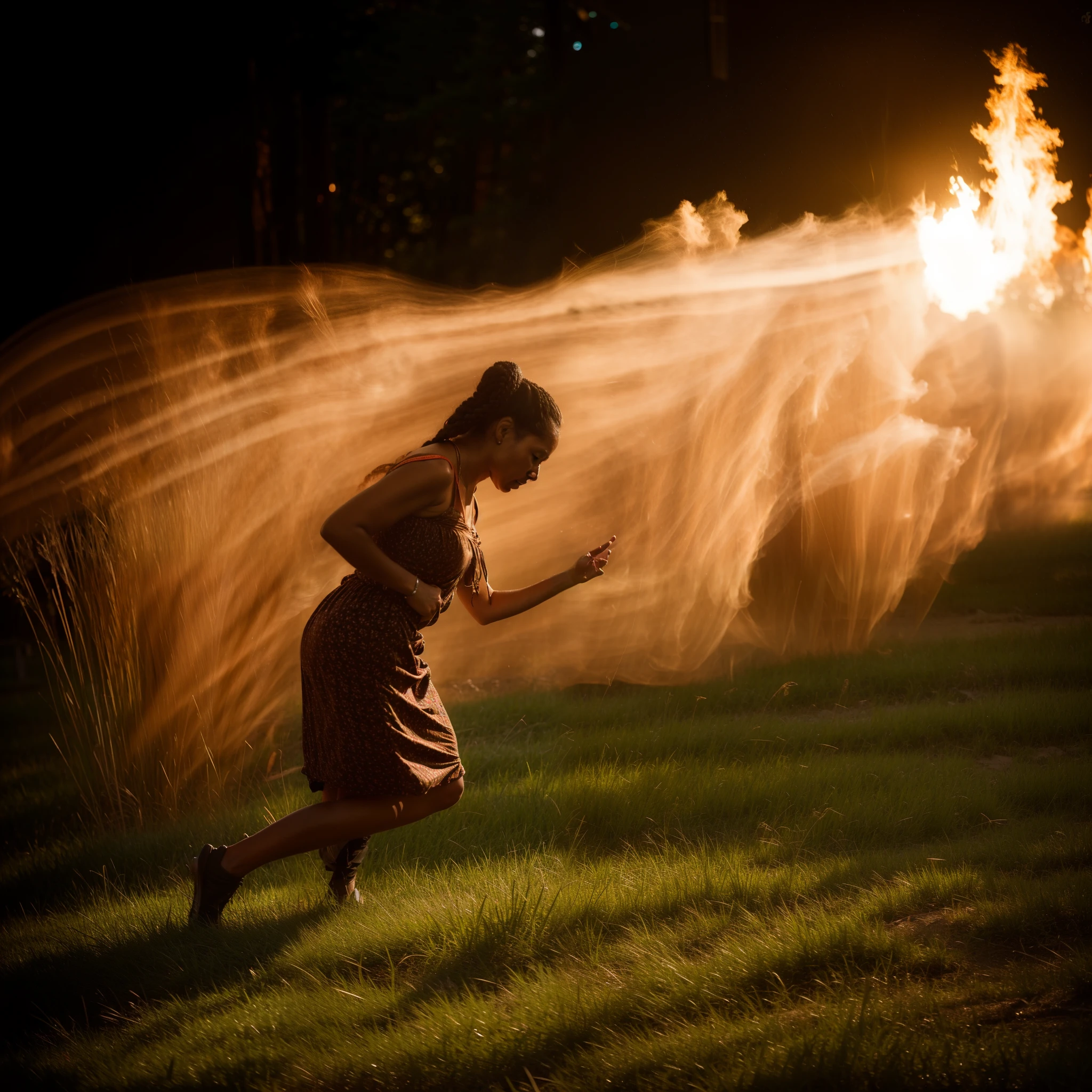 year: 1828. Location: Illinois. Pre-Raphaelite scene with native american people, sauk native american, escaping, running away, war victims, scared children, ((((Clothing from the 1820s)))) ((Hairstyle of the 1820s)), ((("OMITB" cinematography))). [The character is surrounded by mist, evoking a mysterious and eerie atmosphere. The lighting is dark and atmospheric, with smoke adding a touch of sinister ambiance. Best quality image, HDR enhancement, showcasing the utmost level of detail and realism, full body shot:1.5]. [8K, Best Quality, Ultra High Resolution, (highly detailed CG unity 8k wallpaper), (best photo), cry, (best shadows), isometric 3D, octane rendering, ray tracing, highly detailed, (Best quality, 4K, 8k:1.2), absurdity, ultra detailed, (realistic, photorealistic, photorealistic:1.37), complex parts, HDR, (complex parts:1.12), (hyper detailed, hyper realistic, Soft lighting, spicy:1.2), (complex parts, Hyper detailed:1.15). Blurred foreground. (backlit), masterpiece, high quality, brightness, chromatic aberration, foggy smoke, shadows, ontrast, clear sky, (warm hue, warm tone), high details, natural reflections].