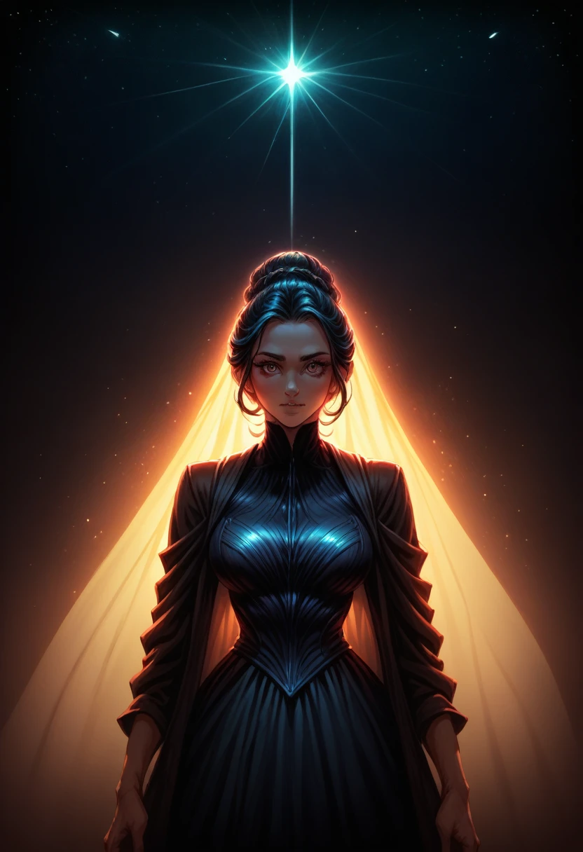 1girl, realistic, score_9, score_8_up, score_7_up, score_6_up, score_5_up, score_4_up glowing frame, backlight colors, silhouette colors, cosmic frame, beautiful woman in a frame, silhouette, backlighting, vibrant,magical night sky, illustration, soft, beautiful, dreamy, realistic, professional, simple, twinkling night sky, extremely detailed, hyper detailed, illustration, half finished sketch, half colored sketch, anime, masterpiece, bright colors, high contrast, vivid lighting, dark backgroundsimple background,