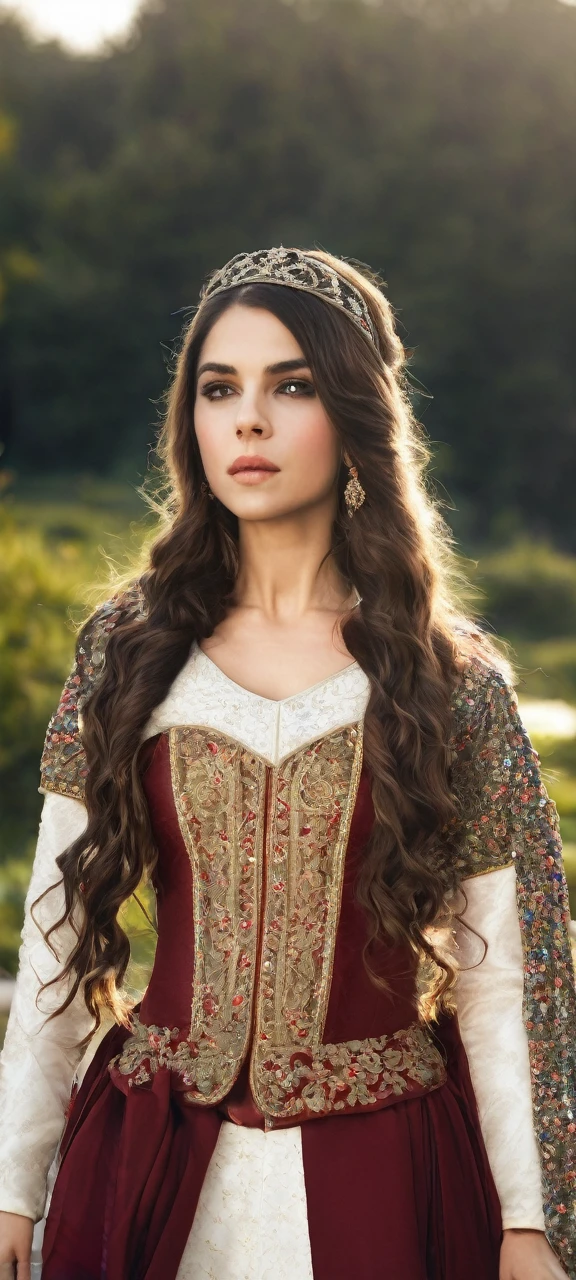 Beautiful girl long hair prince's