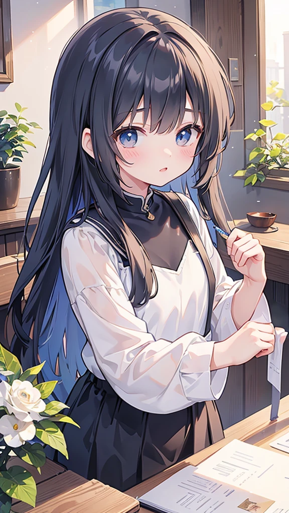 (masterpiece、Highest quality)、High resolution、Detailed face:1.2、anime(1.2)、Sharpness、4K、14 years old、Two-dimensional beautiful girl、Bird&#39;s-eye view、Up to the knees、looking at the camera、Peeping、Looking up、tilt one&#39;s head、cute、One girl standing、Pleated skirt、Absolute area、Micro Mini Skirt、Ultra mini skirt、Black thigh-high socks、Sailor suit、Short Bob、Full Bang、Black Hair、White skin、cute、Big Breasts、tits、Thick thighs、、Innocent eyes、