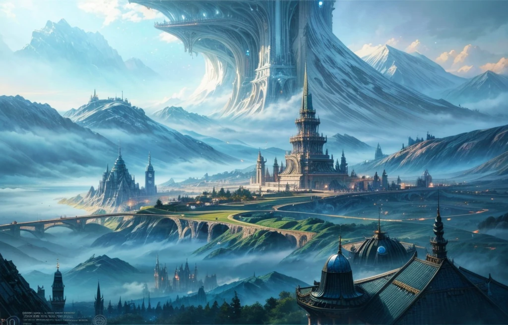 A painting of a Highly detailed, beautiful landscape, Futuristic Elven fantasy city, metropolitan, elven architechture, beautiful beach, concept art inspired by Tosa Mitsuoki, pixiv contest winner, best quality, fantasy art, beautiful anime scene, , dream painting, Anime Background Art, Fantasy Landscape Art, Fantasy Night, Anime Background, Background Artwork, Fantastic Art, Atmospheric Anime, Starry Sky, Detail Enhanced.
