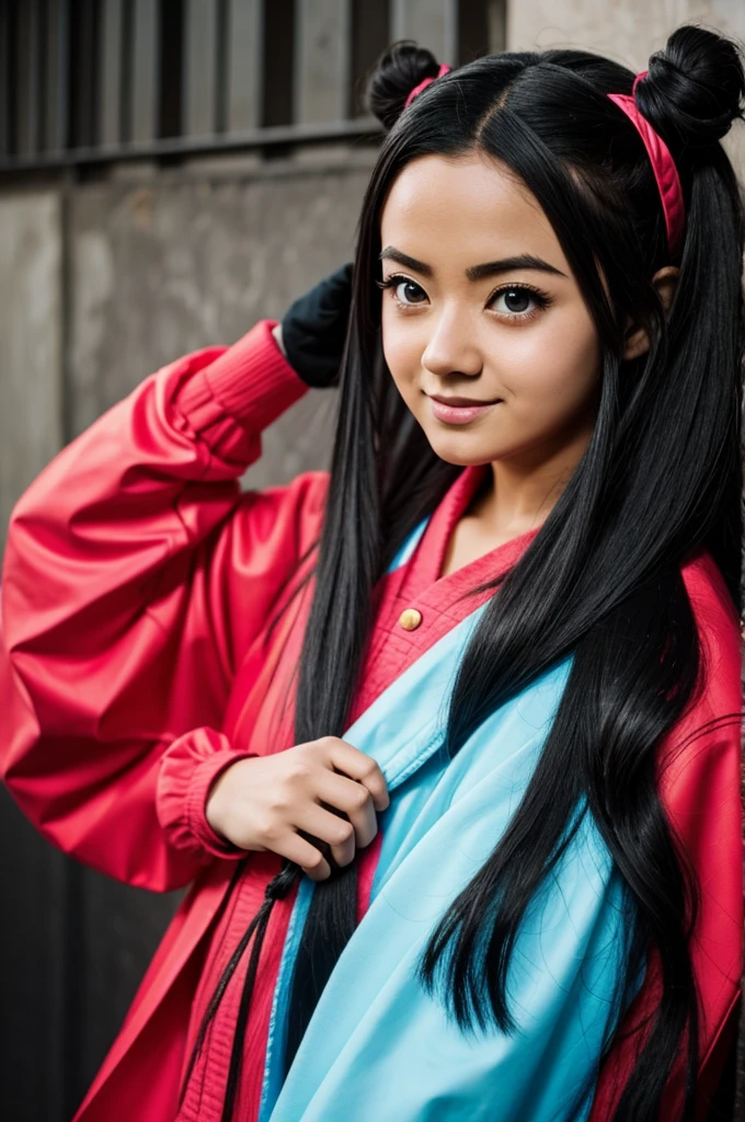 Chica c9n cosplay de nezuko
