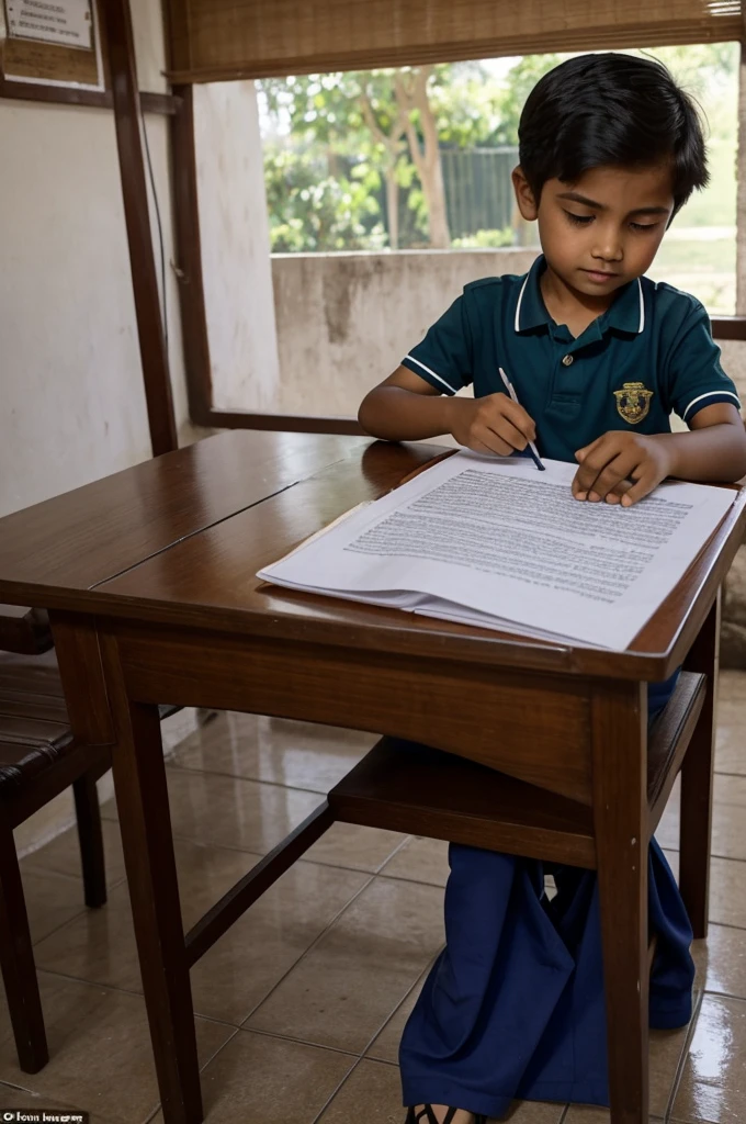 Indian school girl is punished to kneel down on beans by teacher. Her knees are in so much pain.
