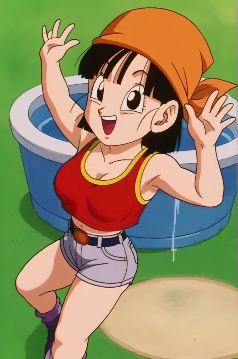 fountain_cheered up, score_9, score_8_above, score_7_above, cheered up screencap,8k, absurd resolution,
Pan \(Dragon Ball\), short hair, hits, black fur, black eyes,
urban landscape, sunlight, teeth, smile, medium tits, bouncing, medium ass, tits, wide hips, bikini, vagina, whole body, Whole body

 
