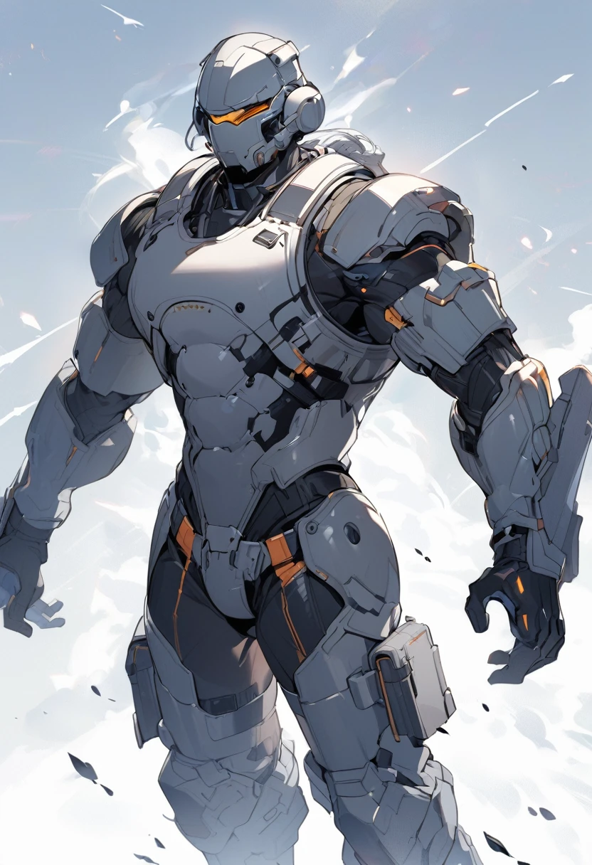 A man with a tank body