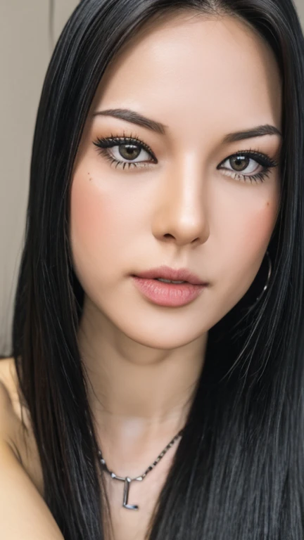 Beautiful (1 girl:1.3), Alone, (very detailed) full body masterpiece, Ultra realistic, 16K, nightmare atmosphere, gothic, r3b3cc4 young, Sensual (Erotic), 1 girl (cute young) alone, delicate (seductive) female face, realistic black hair, hair fringe, looking at viewer, goth makeup, simple unfocused background, bedroom background, jewelry, earrings, necklace, young beauty, portrait, hoop earrings, realistic, soft lighting, muscular female body, realistic hot body , photorealistic, detailed clear eyes, extremely erotic, delicate feminine, muscular female body, pale skin, very white skin, lightened oily skin, large natural breasts, belly hot, narrow waist, proportionally big hips, thick legs, beautiful, nude (porn), different sensual positions, raw, analog, sharp focus, 8K, high definition, high quality, Fujifilm XT3, Film grain, award winning, highly detailed skin artwork, realistic skin details, visible pores, clear focus, volumetric fog, 8k hd, dslr, high quality, Film grain, light skin, photographic realism , lomography
