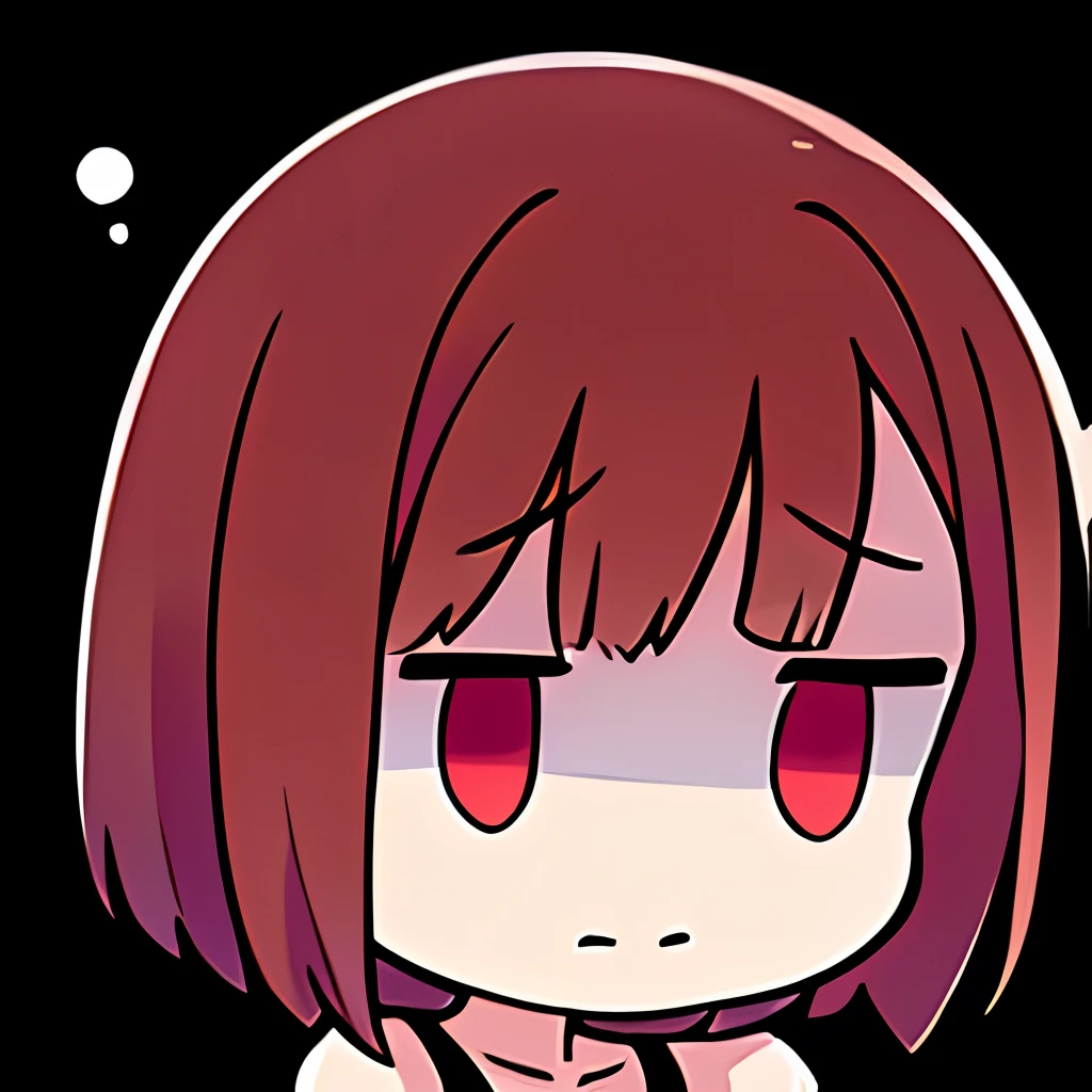 red short hair woman, sad with tears