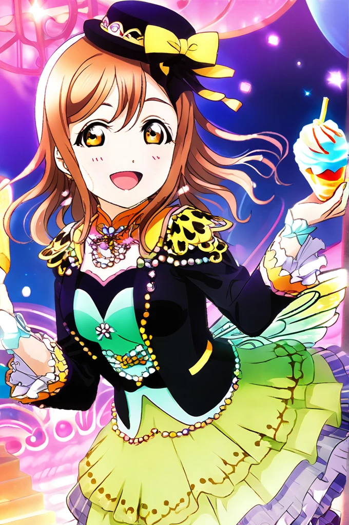 Hanamaru Kunikida,Cartoon image of a woman in a costume with wings, Illustrations inspired by Ai Mitsu, pixiv Contest Winner, What it is？, Also, sayori, Official Artwork, Sakura Kinomoto, Smiling like a fairy queen, Half Yamada, Mika Picazo, rei hiroe, Eat and drink, Official Art, Idol Master