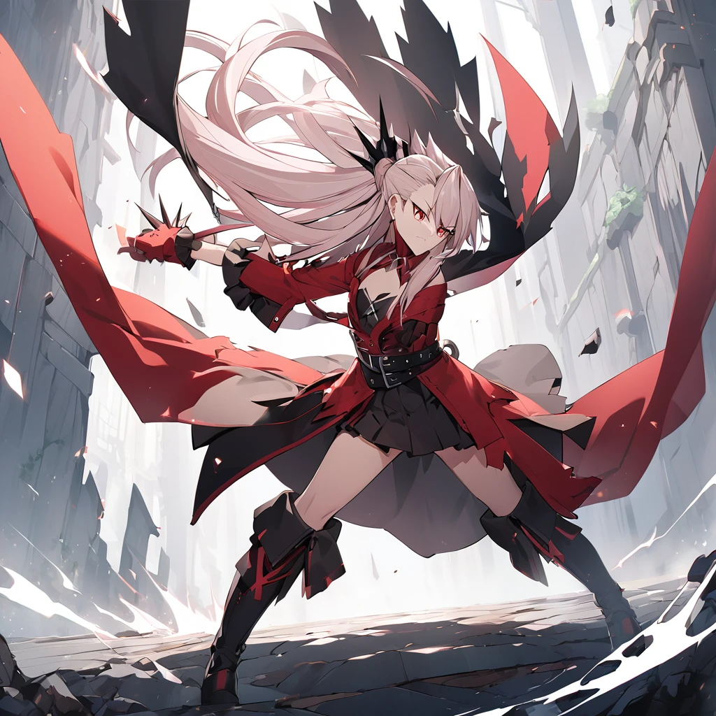 (chloe von einzbern, ), dramatic pose, 