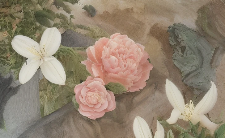 Large-flowered、Landscape only、Rose、lily、Burnt Ashes