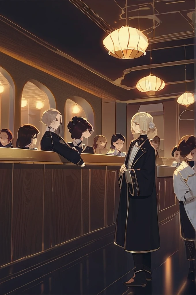 ((Лучшее качество)), ((шедевр)), (подробный), A group of people in a bar